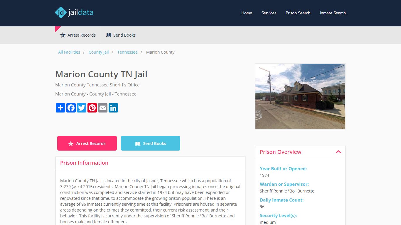 Marion County TN Jail Inmate Search and Prisoner Info - Jasper, TN